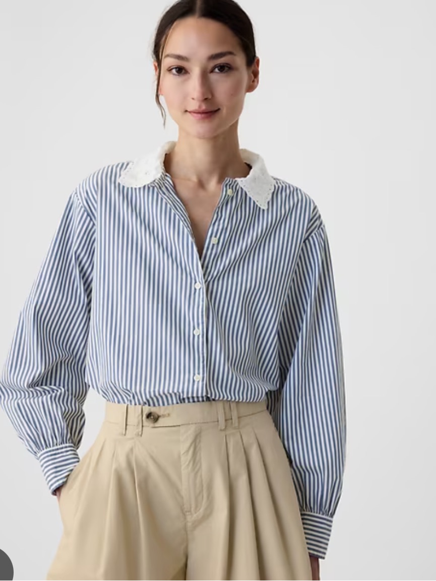Gap Doen Cotton Eyelet Big Shirt